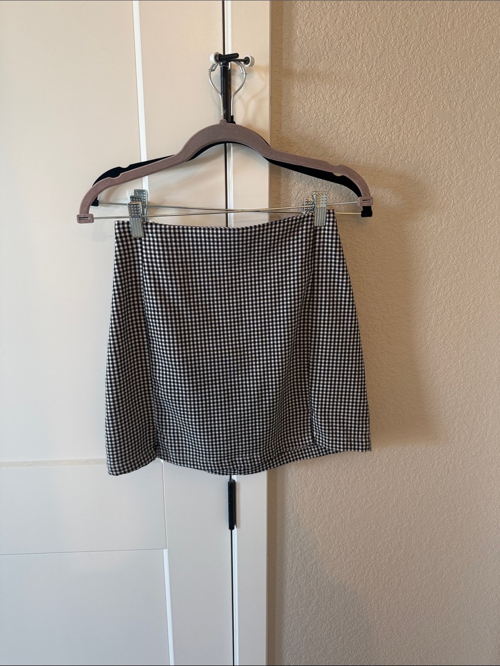 PacSun Black and White Gingham Mini Skirt